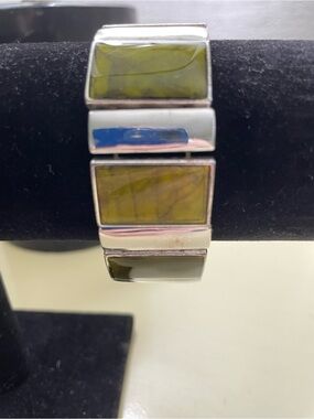 Green Stone Inlay Stretch Bracelet - Women Jewelry Bracelet